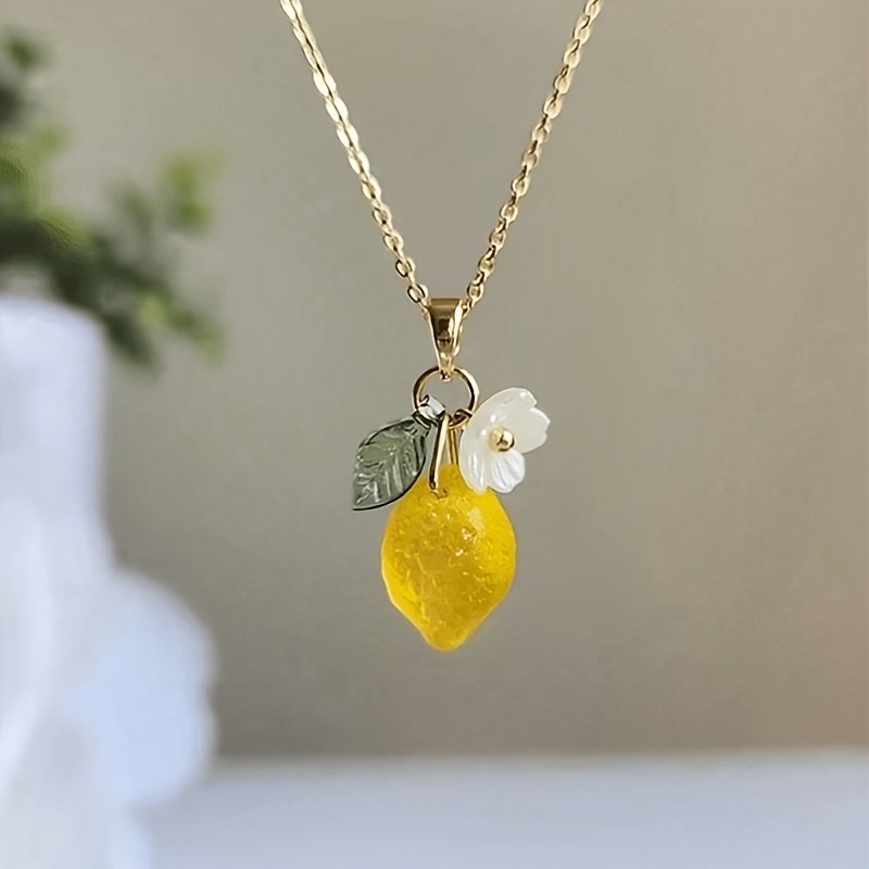 Resin Art With Flowers - 1 adet taze sevimli limon çiçeği