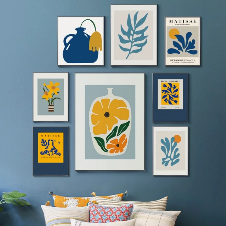 Resin Art With Flowers - Henri Matisse Picasso Posterleri Baskılar Çiçek