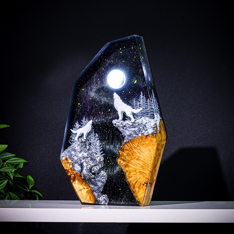 Resin Art Light - Doğa Hayvanları Figürü Organizma Reçine Masa