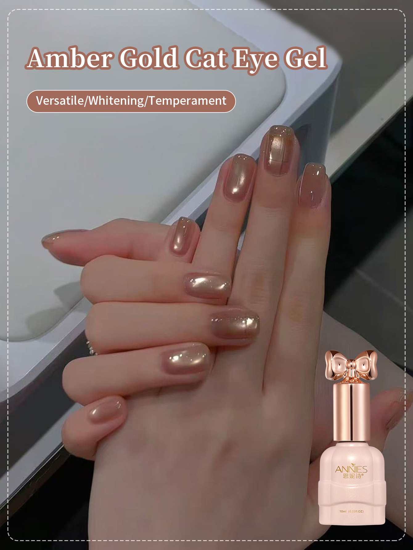 Glitter Powder Resin - 10ML Altın Yansıtıcı Cam Boncuklu Kedi