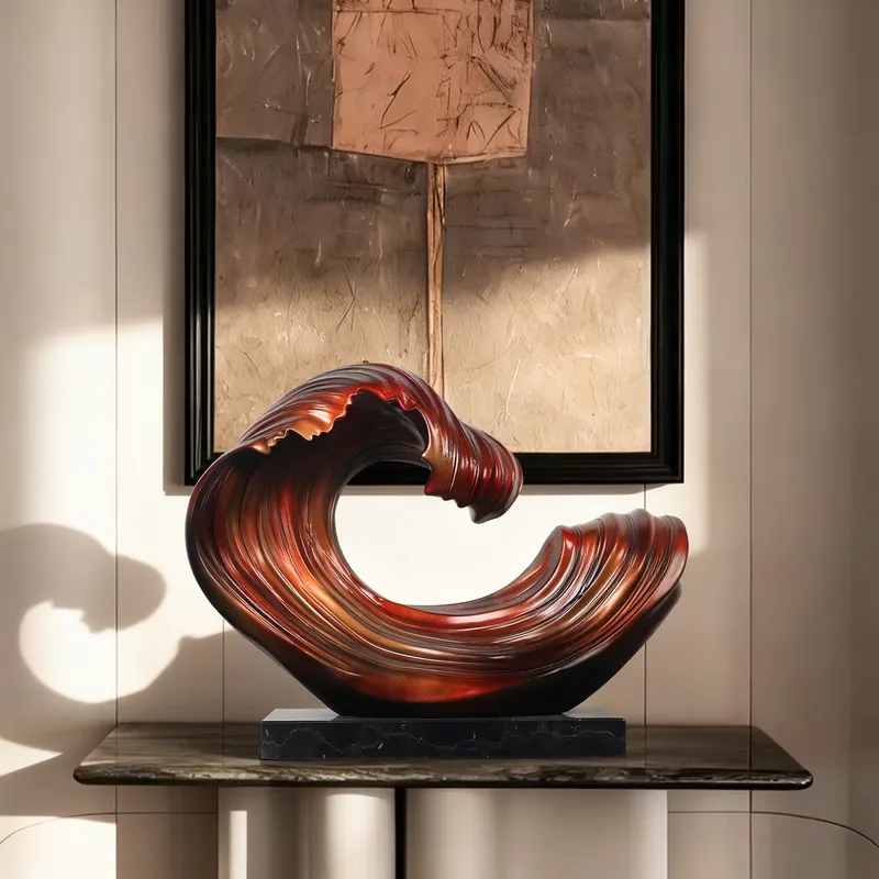 Resin Art Sculptures - Modern Art Deco Geometrik Heykel El
