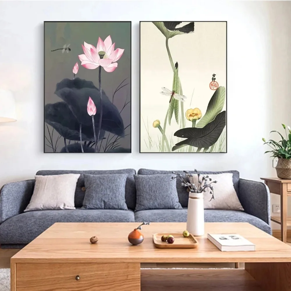 Resin Art With Flowers - Geleneksel Vintage Retro Lotus Çiçeği Yaprak
