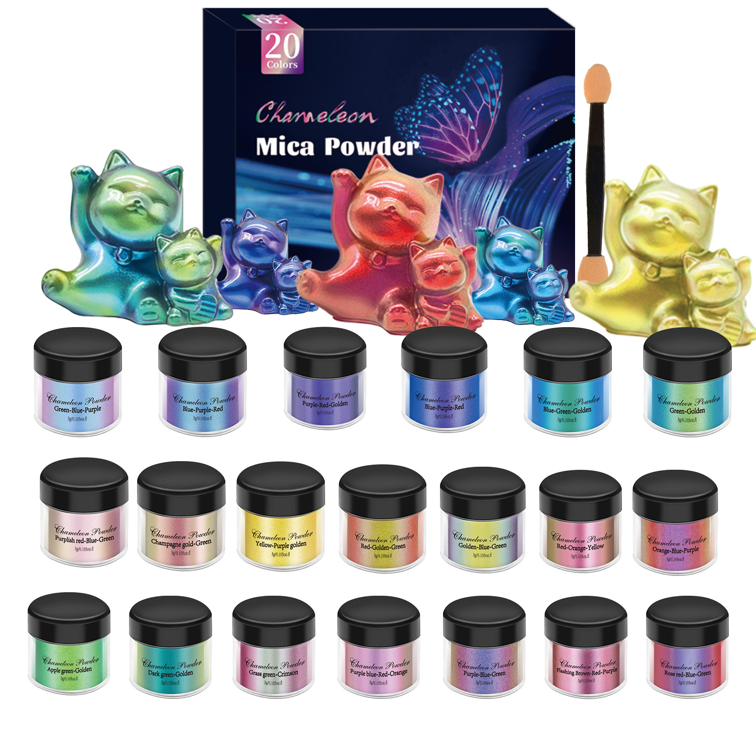 10/20 adet Ayna Bukalemunlar P - Glitter Powder Resin incelemesi ve fiyatı
