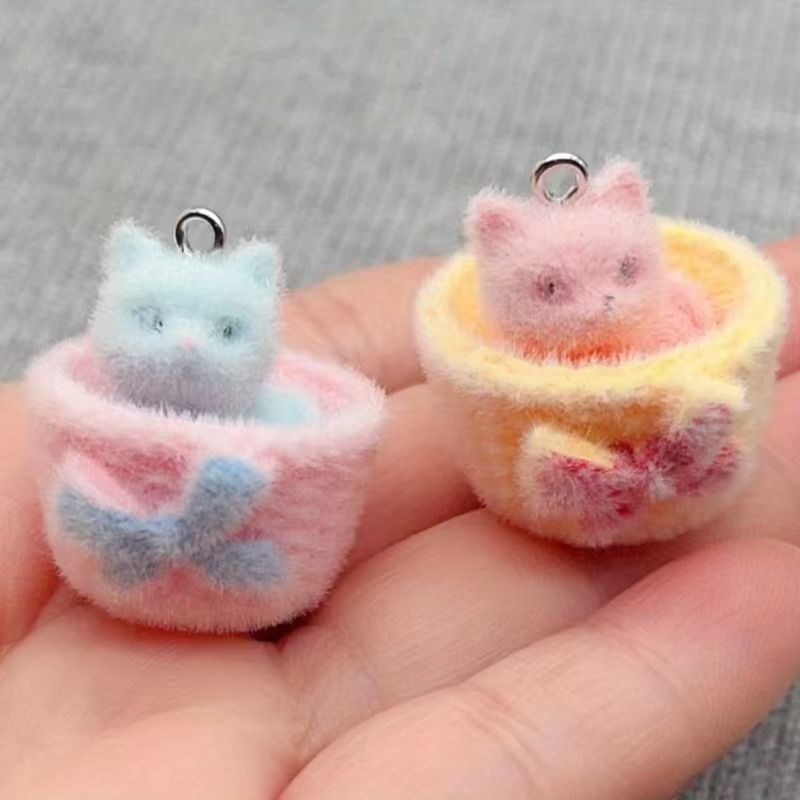4 adet 3D peluş reçine kedi ko - Resin Art Accessories incelemesi ve fiyatı