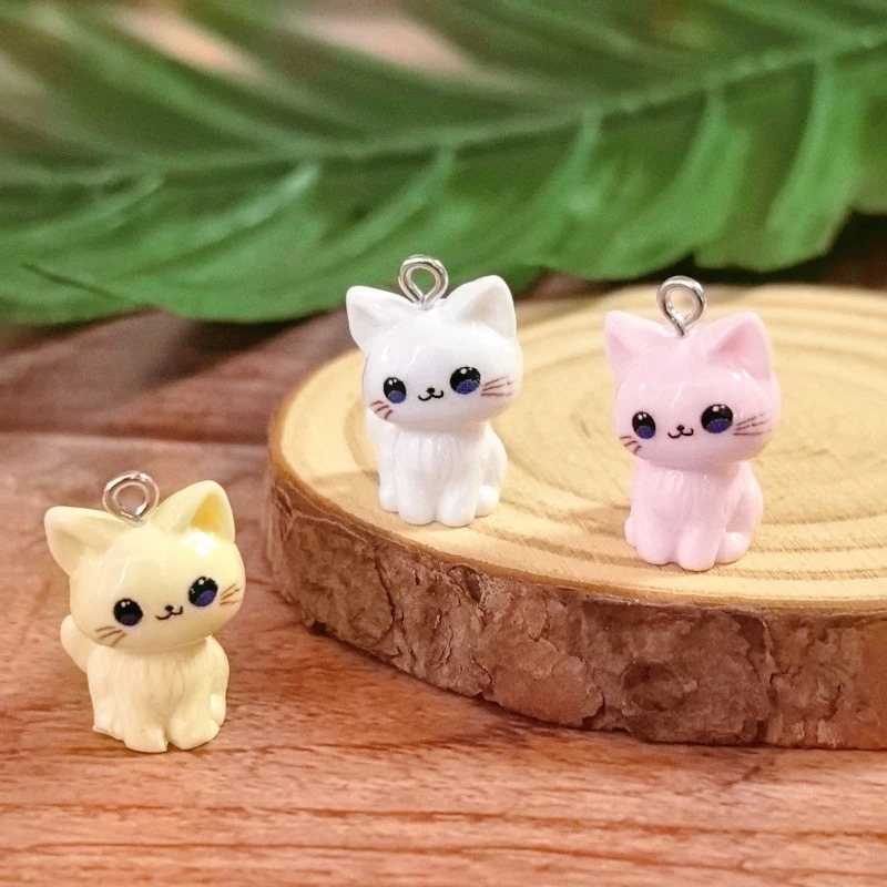 10 adet 3D Kawaii Mutlu Kedi R - Resin Art Accessories incelemesi ve fiyatı