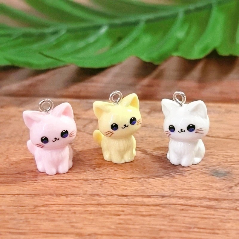 10 adet 3D Kawaii Mutlu Kedi R - Resin Art Accessories incelemesi ve fiyatı