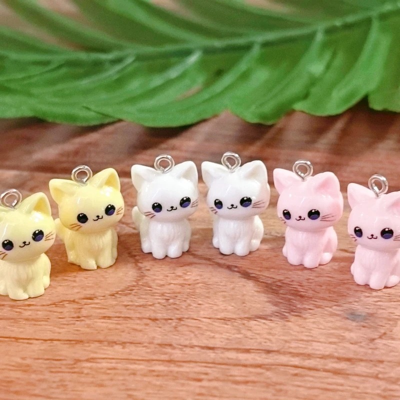 10 adet 3D Kawaii Mutlu Kedi R - Resin Art Accessories incelemesi ve fiyatı
