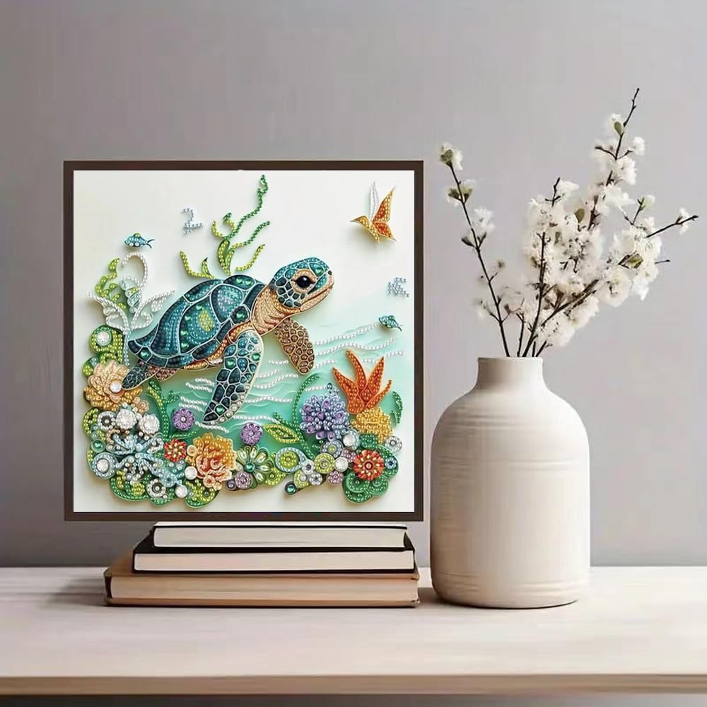 Deniz Kaplumbağası Hayvan Figü - Resin Art With Flowers incelemesi ve fiyatı