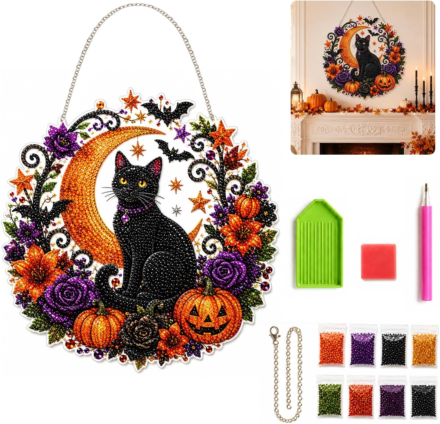 Cadılar Bayramı Balkabakları E - Resin Art With Flowers incelemesi ve fiyatı