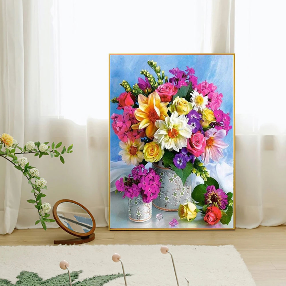 Tam Elmas Mozaik Çiçek 5D Elma - Resin Art With Flowers incelemesi ve fiyatı