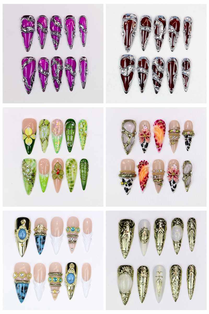 10 Adet Uzun Stiletto Takma Tı - Resin Art With Flowers incelemesi ve fiyatı