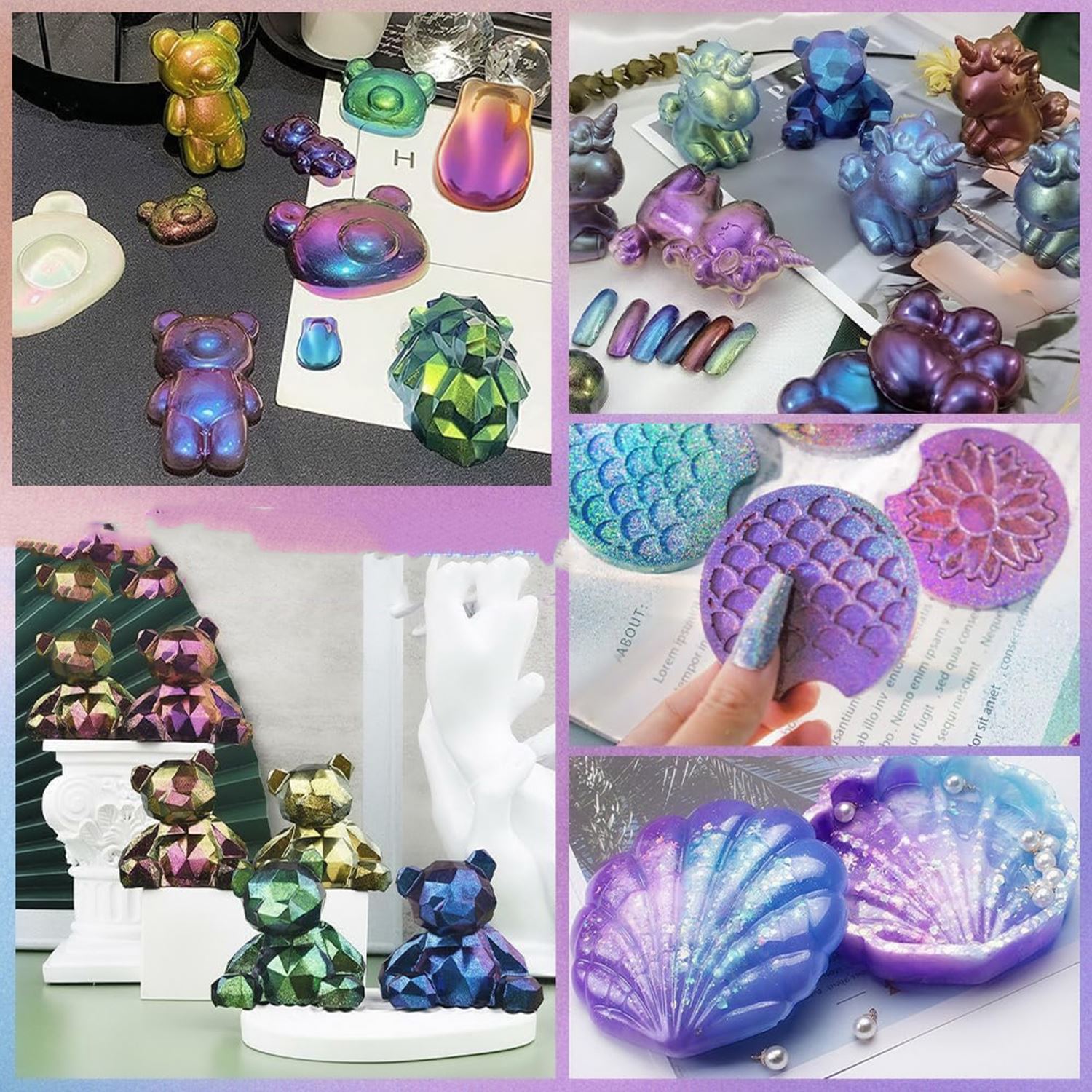 3g/şişe sihirli ayna toz bukal - Glitter Powder Resin incelemesi ve fiyatı